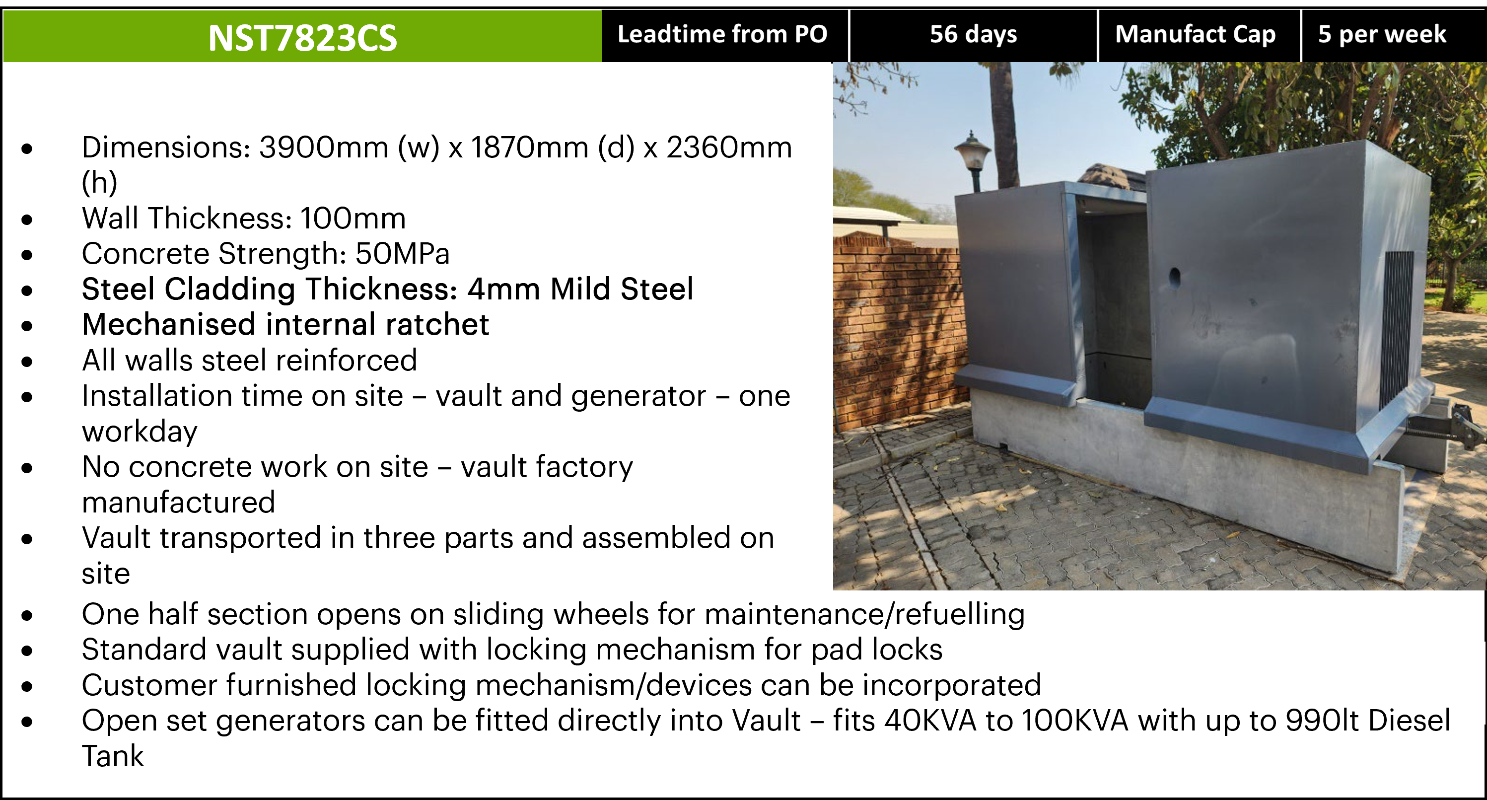 armoured vault specs